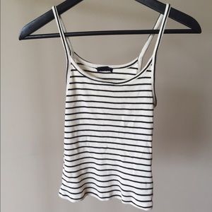 Ribbed striped tank