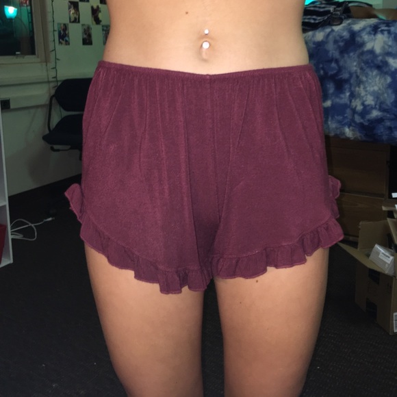 Maroon Brandy Melville Vodi Shorts