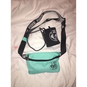 VS PINK koozie and fanny pack