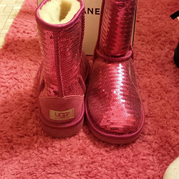 Pink sequenced UGG Boots