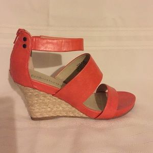 Orange Wedge Sandals