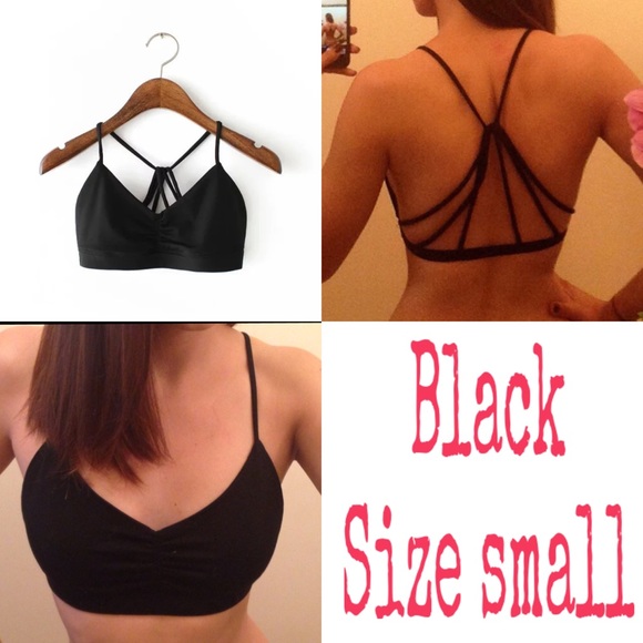 ⚡️Flash sale ReadyToShip- Black crossback bralette