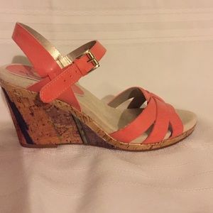 Coral Wedge Sandals