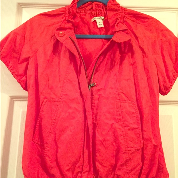 Kenneth Cole Orange Bomber Jacket