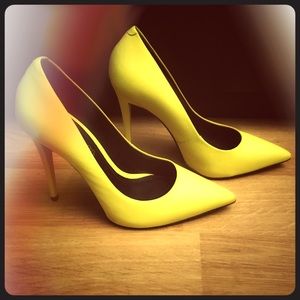 Bright Yellow ALDO Pumps - High Heels