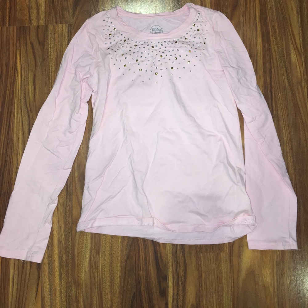 Faded Glory girls top 10 12 pink sparkle