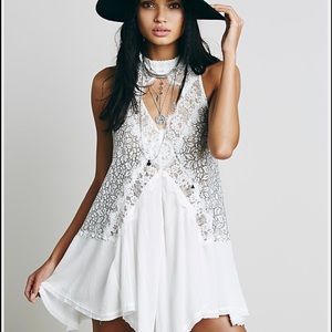 Free people white lace tunic