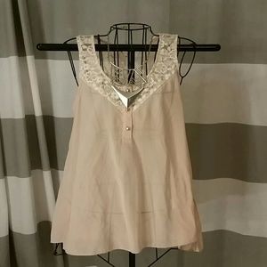 SOLD - Blush Sleeveless Lace Top