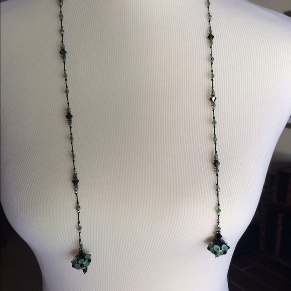 BLOWN GLASS CRYSTAL NECKLESS - Picture 2 of 3
