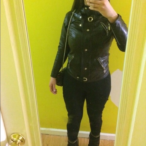 Micheal kors leather jacket