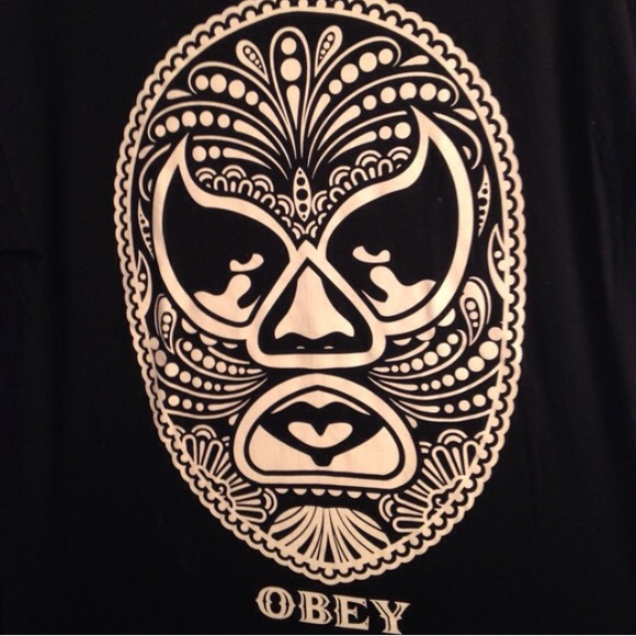 🔴SOLD on ♏️ercari🔴 Large Lucha Mask Obey Tee - Picture 2 of 3