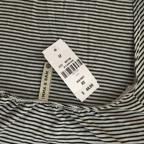 Emma and Sam cotton halter top- cropped & stripes - Picture 3 of 4