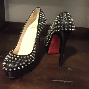 Black Louboutin's with spikes