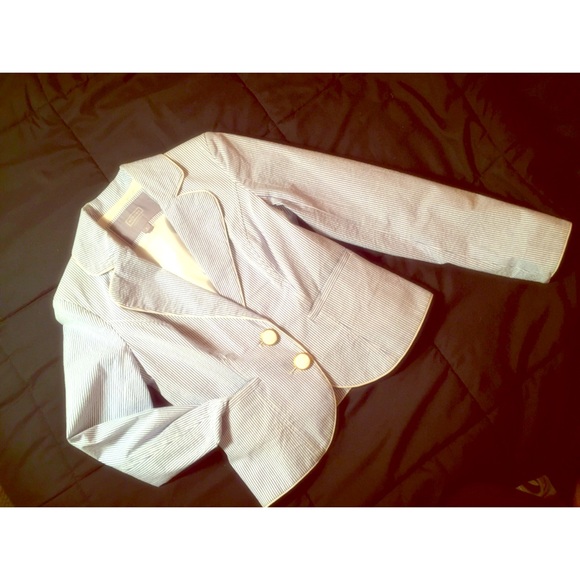 Blue and White Naval Style Blazer
