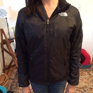North face waterproof jacket with soft inside. XS