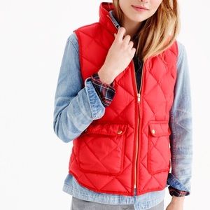 J. Crew petite vest dark poppy