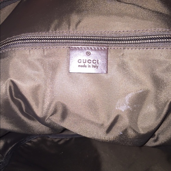 Authentic Gucci brown Logo book bag