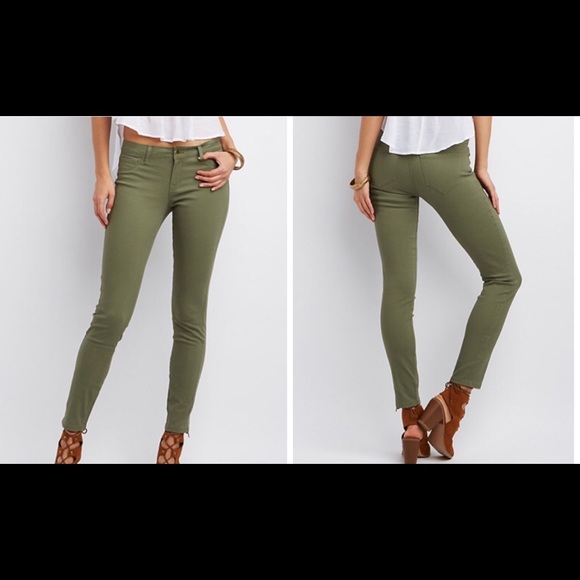 Refuge olive super skinny high waisted jeggings!