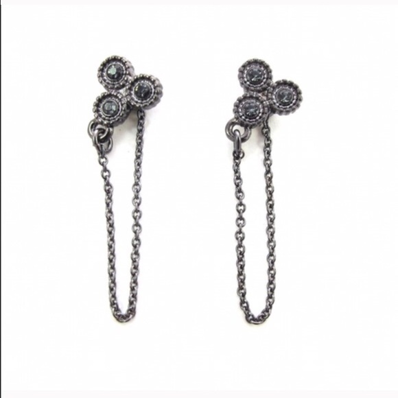 Triad earring - gunmetal - Picture 2 of 3