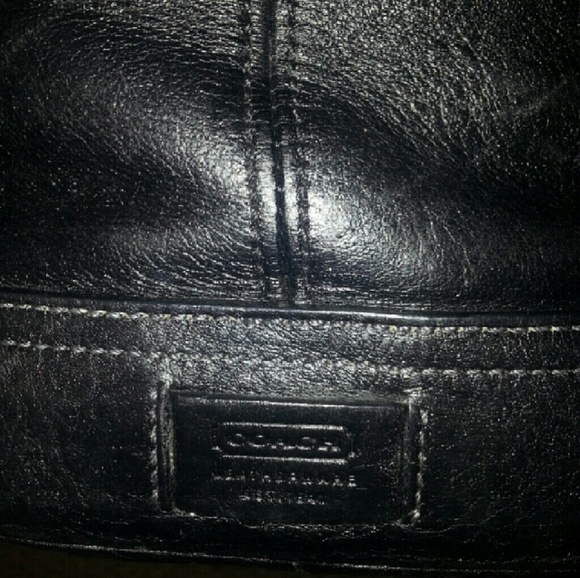 Big soft  black leather Coach Bag - Picture 4 of 4