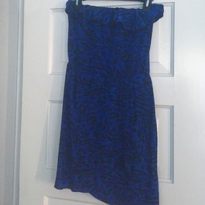 Amanda Uprichard Blue Animal Print dress