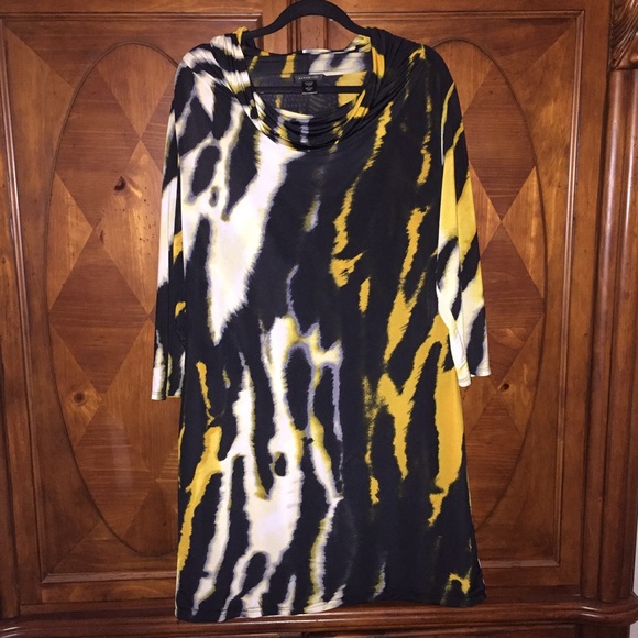 Natorious Cowl Neck Print Dress XL