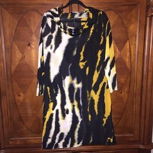 Natorious Cowl Neck Print Dress XL