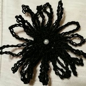 Spider Flower Brooch Pin