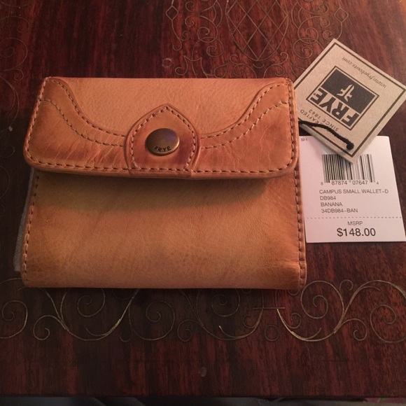 FRYE CAMPUS SMALL WALLET IN BANANA NWT