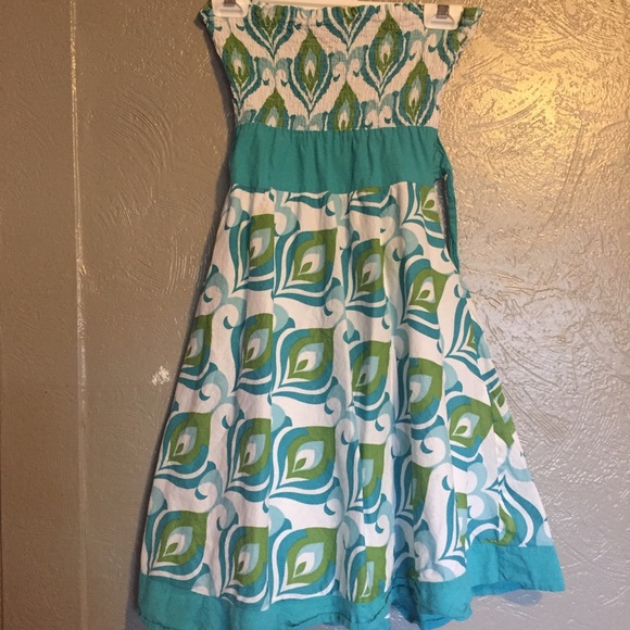 🌻🌷Strapless summer dress