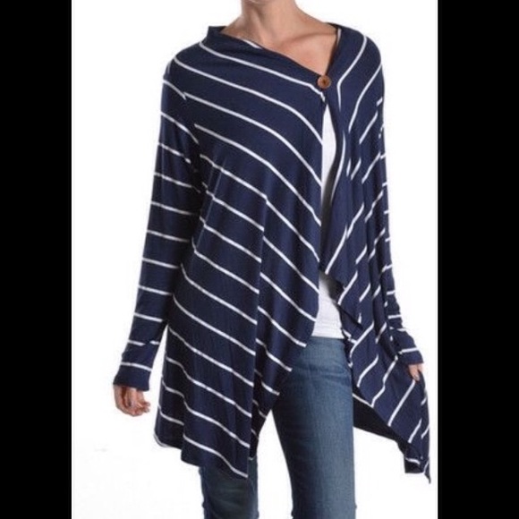 Hawthorne Collection Striped Button Top