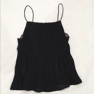 Zara Pleated Lace Top