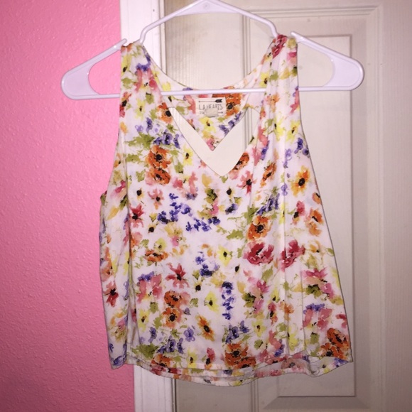 LA Hearts Heart Back crop top