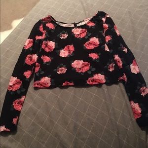 Long sleeve floral H&m crop
