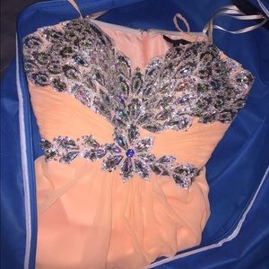 Peach prom dress