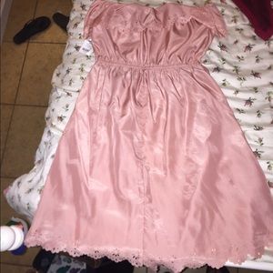 Chiffon pink dress