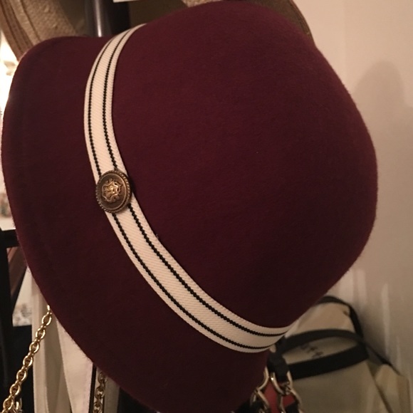 Burgundy hat