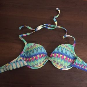 Tie die bathing suit top