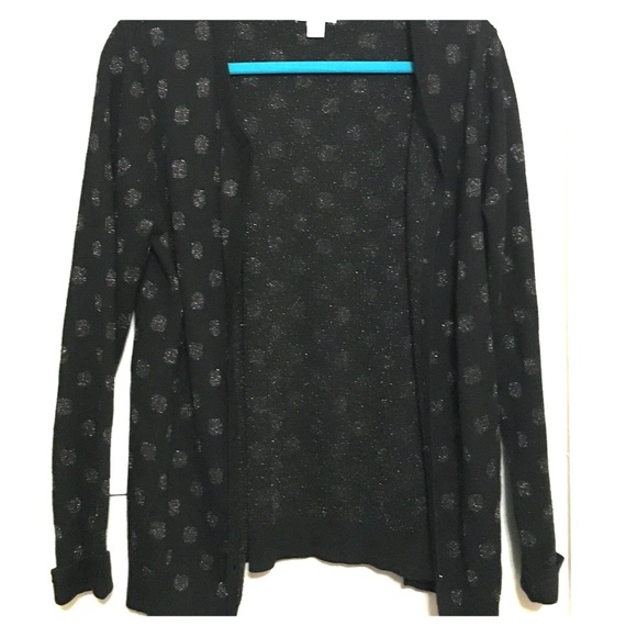 Black with Glitter Polka Dots Size L
