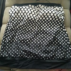 Strapless Polka Dot Tankini