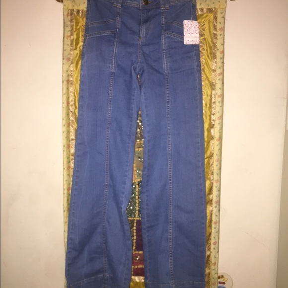 Free People jeans bell bottoms sun burst stretchy