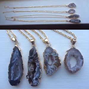 Natural Crystalized Druzy Stone Necklace