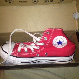 Red high top converse