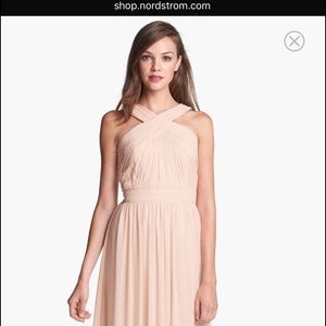 Monique Lhuillier Bridesmaid Crisscross Chiffon