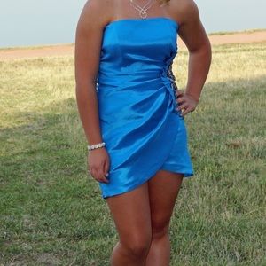 Teal blue homecoming dress!