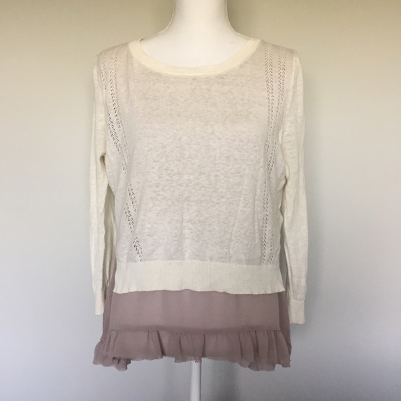 ANTHROPOLOGIE Yellow Bird Sweater Knit