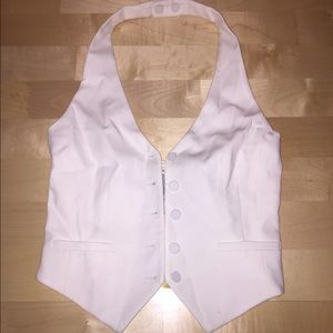 SOLD H&M white vest waistcoat size 2 small