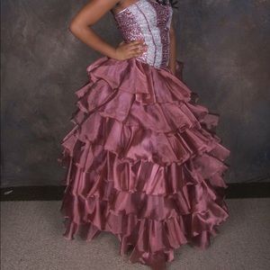 Rosy Brown Quinceañera Prom Sweet 16 Dress