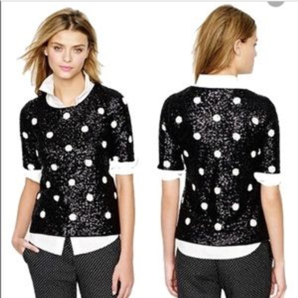 J. Crew Tops - JCrew sequin polka dot top