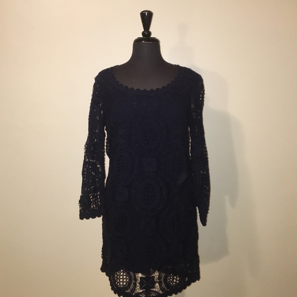 Navy French Connection 3/4 Sleeve Dress